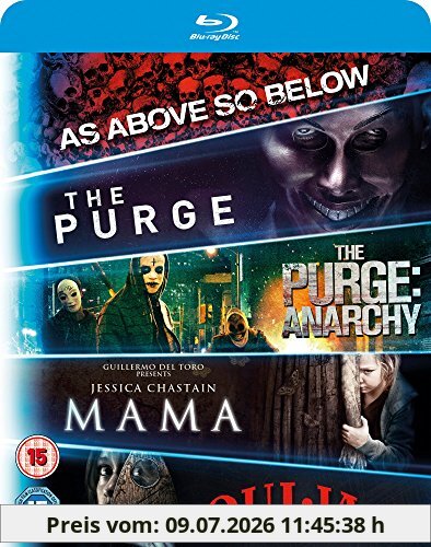 Blu Ray 5-Movie Starter Pack: Mama/The Purge/Purge: Anarchy/Ouija/As Above, So Below [Blu-Ray] [2015] [Region Free]