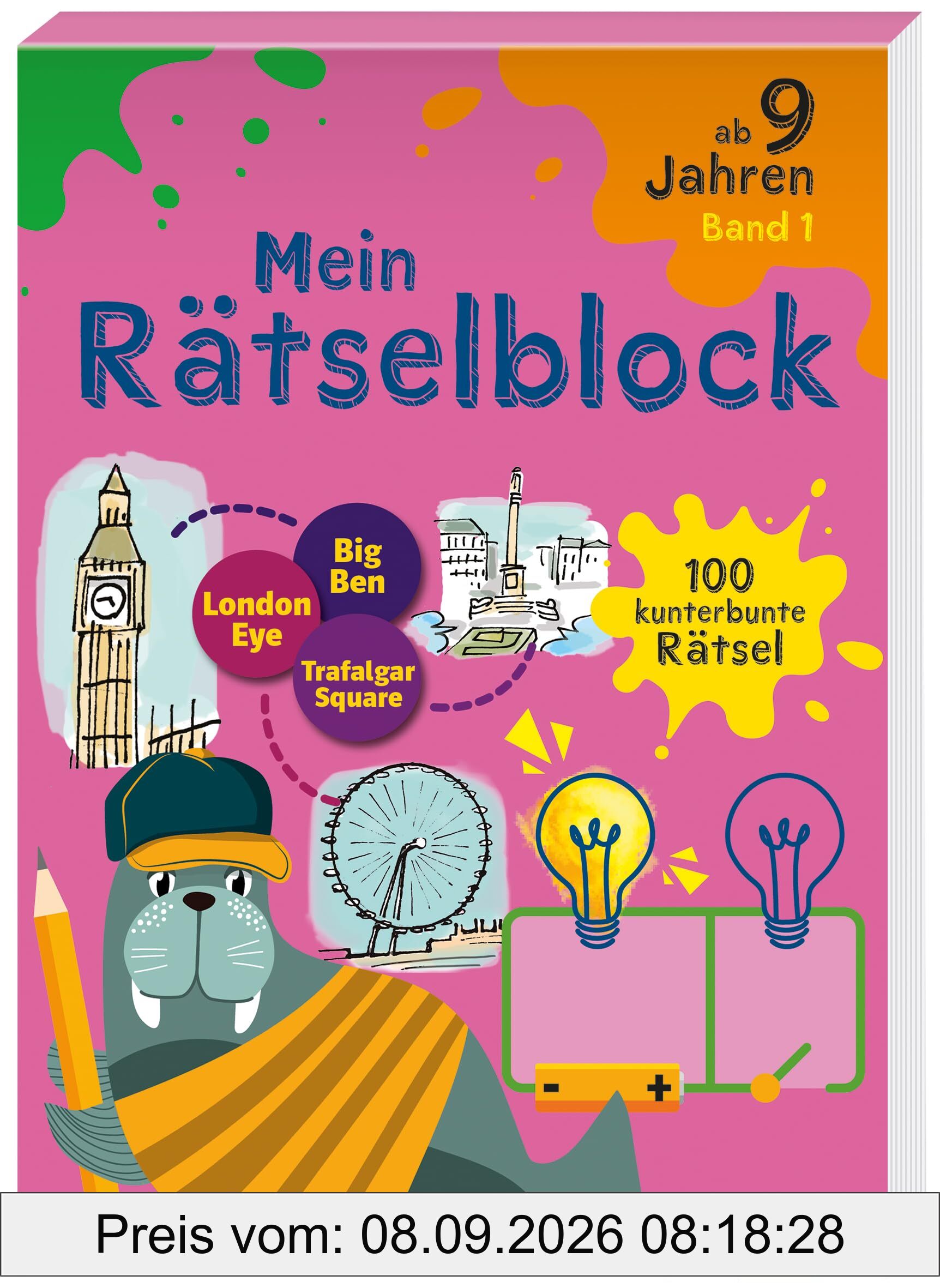 Klett Rätselblock ab 9 Jahre Band 1: 100 kunterbunte Rätsel und Kinderbeschäftigung für Reisen und zu Hause