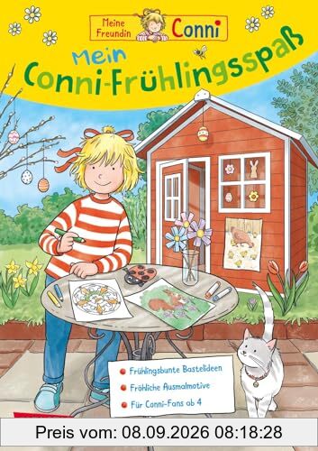 Conni Gelbe Reihe (Beschäftigungsbuch): Mein Conni-Frühlings-Spaß: Mal- und Bastelblock mit fröhliche Bastelideen, Ausmalbildern und Rätseln für Kinder ab 4 Jahren