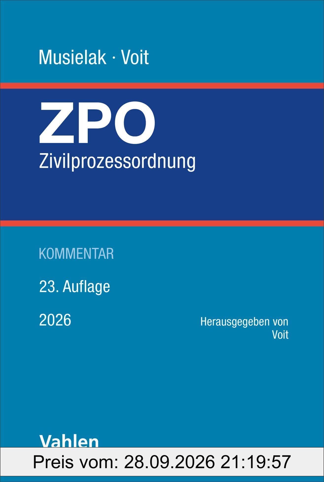 Zivilprozessordnung. ZPO