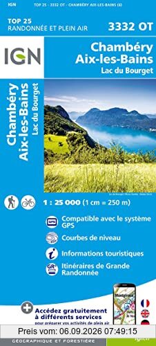 Chambéry Aix les Bains / Lac du Bourget 1:25 000