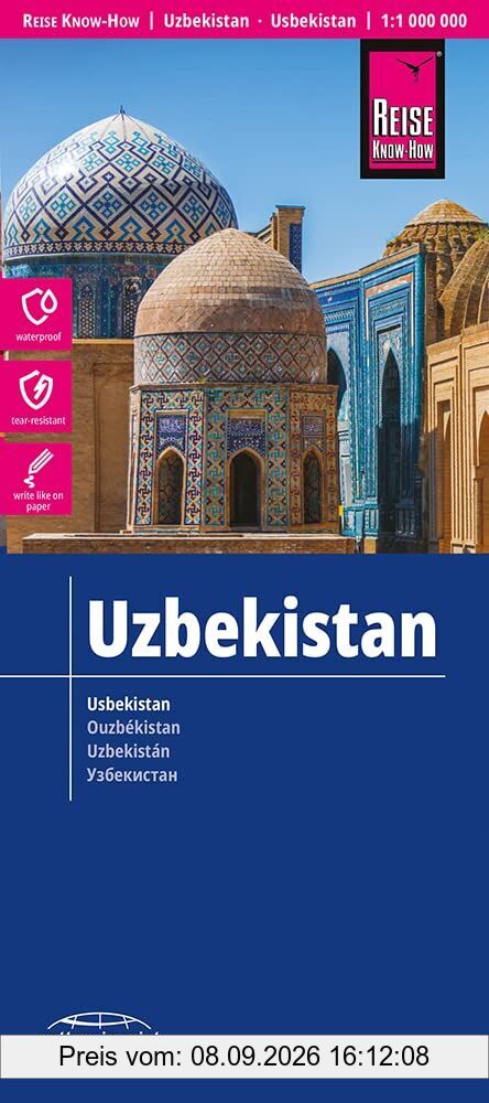 Reise Know-How Landkarte Usbekistan / Uzbekistan (1:1.000.000)