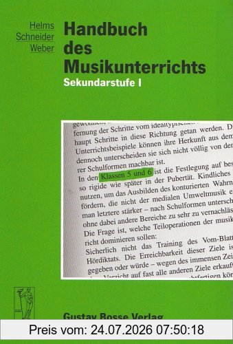 Siegmund Helms Handbuch Des Musikunterrichts. Sekundarstufe I