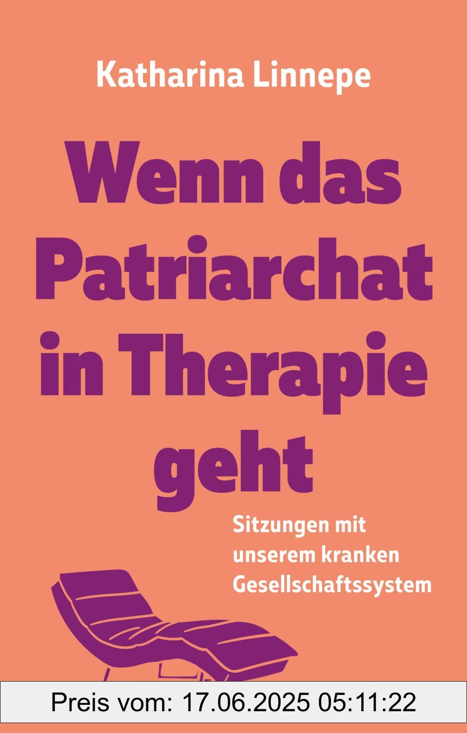 Binding : perfect, Edition : 1, Label : Wenn das Patriarchat in Therapie geht : Sitzungen mit unserem kranken Gesellschaftssystem, medium : perfect, numberOfPages : 256, publicationDate : 2025-02-20, releaseDate : 2025-02-20, languages : german, ISBN : 3407868898