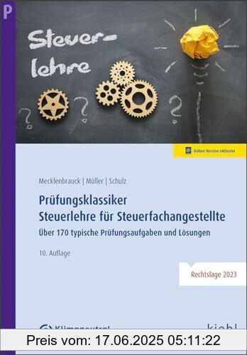 Binding : Taschenbuch, Edition : 10., aktualisierte Auflage. Online-Version inklusive., Label : NWB Verlag, Publisher : NWB Verlag, medium : Taschenbuch, numberOfPages : 317, publicationDate : 2024-02-08, authors : Christian Mecklenbrauck, Müller, Peter Volker, Heiko Schulz, ISBN : 3470656002