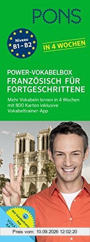 PONS Power-Vokabelbox Französisch für Fortgeschrittene: 800 Vokabelkarten und Wortschatztrainer-App