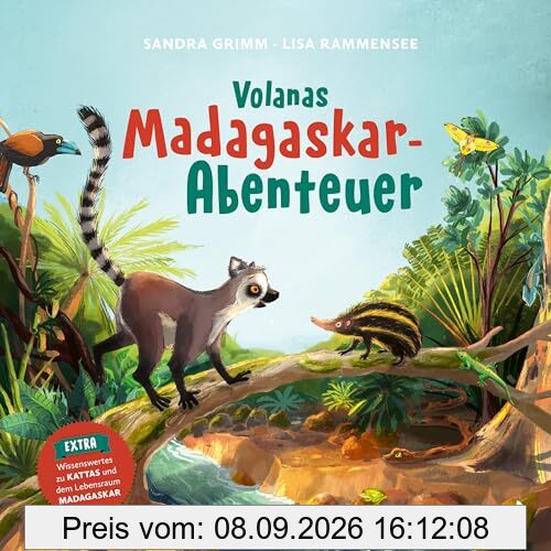 Volanas Madagaskar-Abenteuer: Bilderbuch über Freundschaft und Mut mit spannenden Sachseiten über bedrohte Tierarten und ihren Lebensraum – ab 3 Jahren