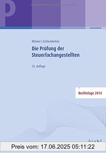 Binding : Broschiert, Edition : 33., aktual Aufl., Label : NWB Verlag, Publisher : NWB Verlag, medium : Broschiert, numberOfPages : 1066, publicationDate : 2014-12-17, authors : Ekkehard Kliewer, Oliver Zschenderlein, languages : german, ISBN : 3470644438
