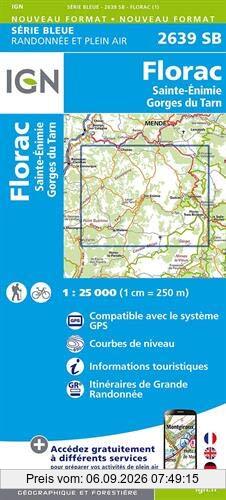 Florac.Ste-Énimie.Gorges du Tarn 1:25 000
