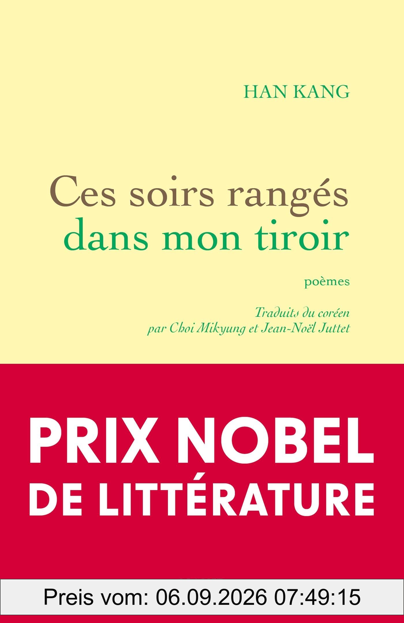Ces soirs rangés dans mon tiroir : poèmes