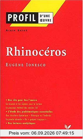 Rhinocéros, pièce en trois actes et quatre tableaux (1959), Eugène Ionesco