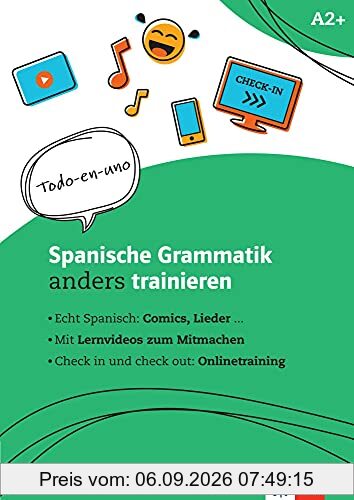 Grammatiktrainer Spanisch A2+: Grammatik-Schülerarbeitsheft + Online