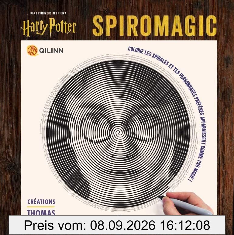 Spiromagic, dans l'univers des films Harry Potter : colorie les spirales et tes personnages préférés apparaissent comme par magie !
