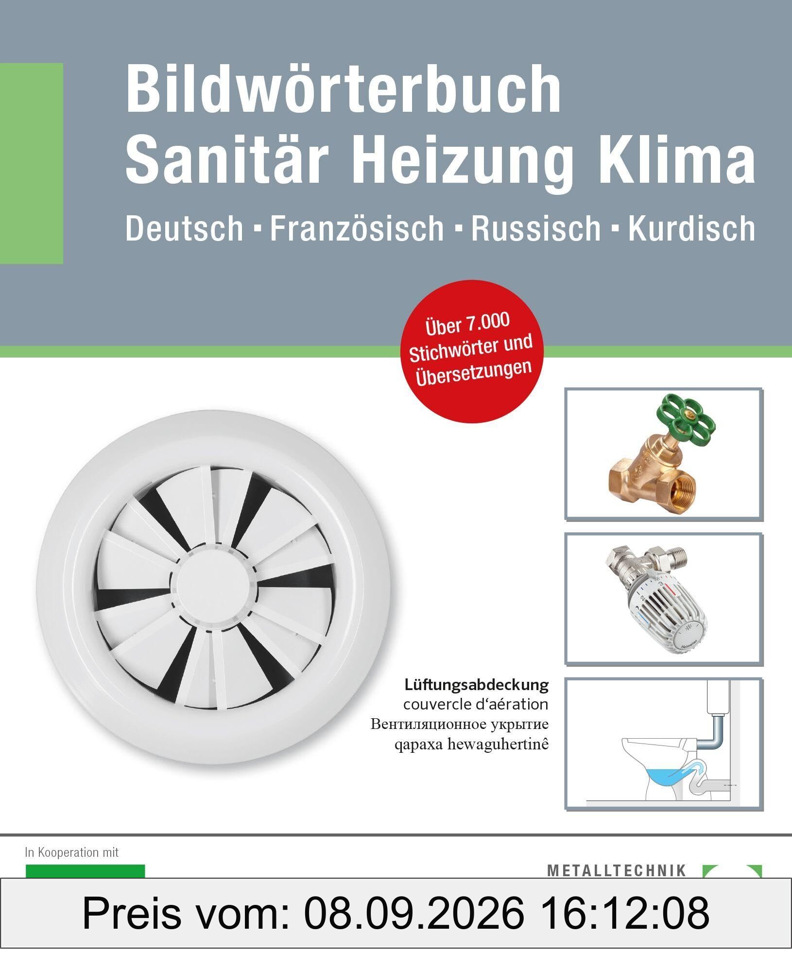 Bildwörterbuch Sanitär, Heizung, Klima: Deutsch-Französisch-Russisch-Kurdisch