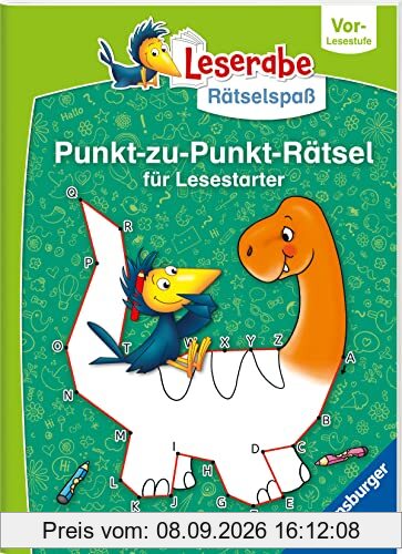 Ravensburger Leserabe Rätselspaß - Punkt-zu-Punkt-Rätsel für Lesestarter ab 5 Jahren - Vor-Lesestufe