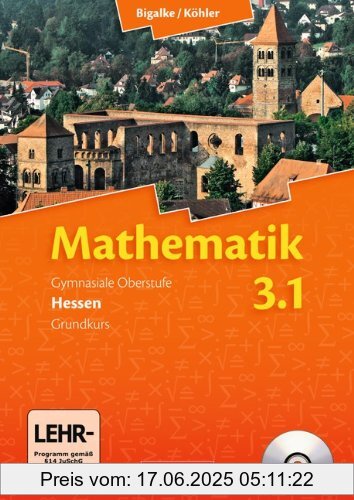 Binding : Taschenbuch, Edition : Neubearbeitung., Label : Cornelsen Verlag, Publisher : Cornelsen Verlag, medium : Taschenbuch, numberOfPages : 144, publicationDate : 2011-03-01, authors : Bigalke, Dr. Anton, Köhler, Dr. Norbert, Kuschnerow, Dr. Horst, Ledworuski, Dr. Gabriele, publishers : Bigalke, Dr. Anton, Köhler, Dr. Norbert, languages : german, ISBN : 3464574598