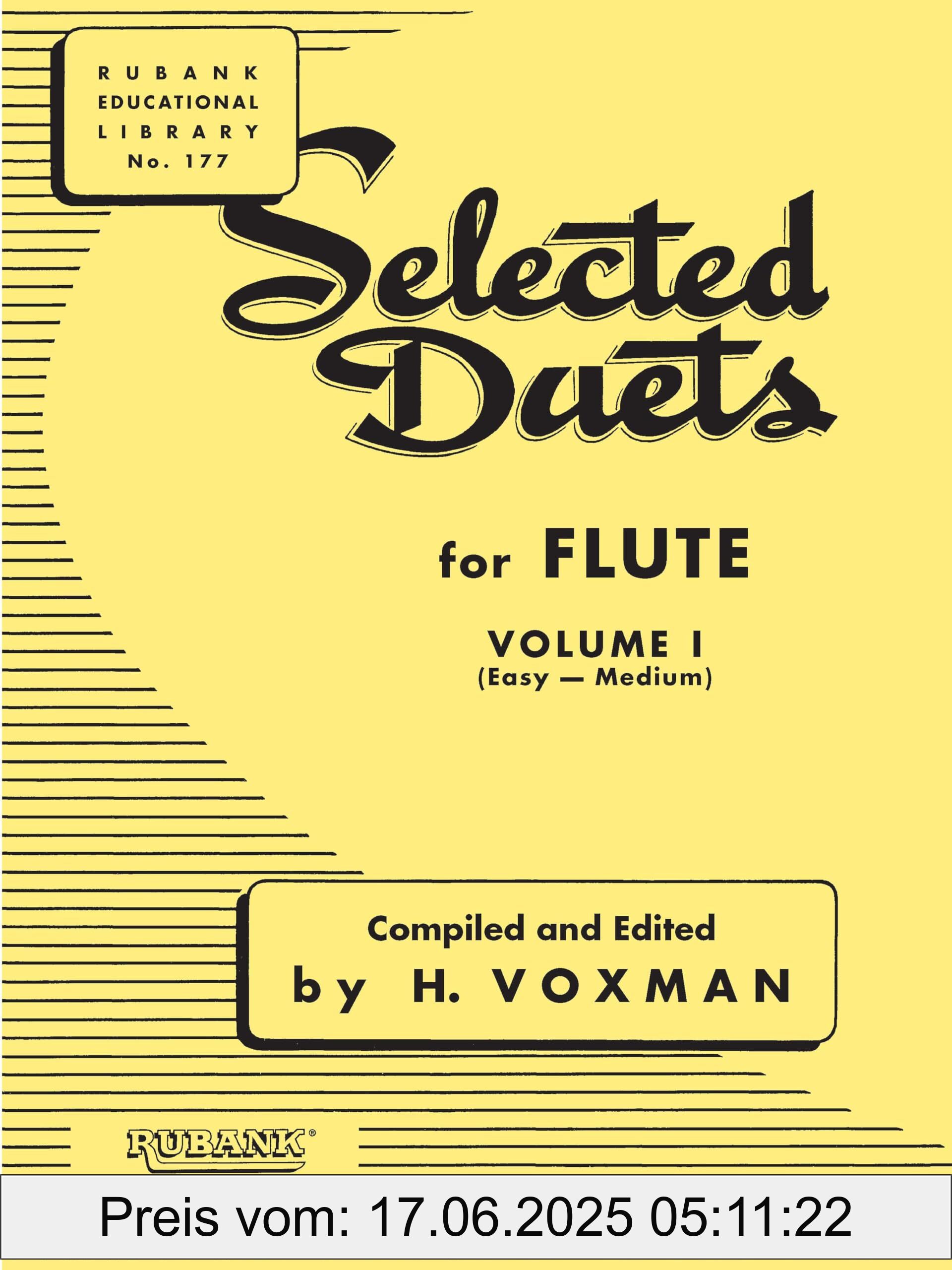 Brand : Rubank Publications, Binding : paperback, Label : Selected Duets for Flute : Volume 1 - Easy to Medium (Rubank Educational Library, Band 177) : Easy-medium (Rubank Educational Library, 177, Band 1), NumberOfItems : 1, PackageQuantity : 1, medium : paperback, numberOfPages : 72, publicationDate : 1993-05-01, releaseDate : 1993-05-01, languages : english, ISBN : 1423445309