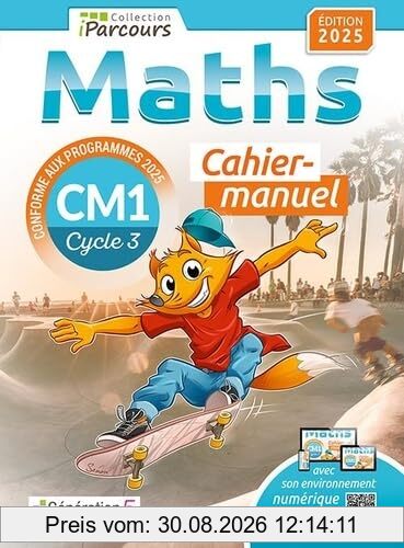 Cahier-manuel iParcours maths CM1 (édition 2025)