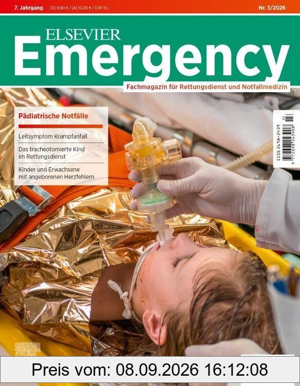 ELSEVIER Emergency. Pädiatrische Notfälle. 3/2026: Fachmagazin für Rettungsdienst und Notfallmedizin