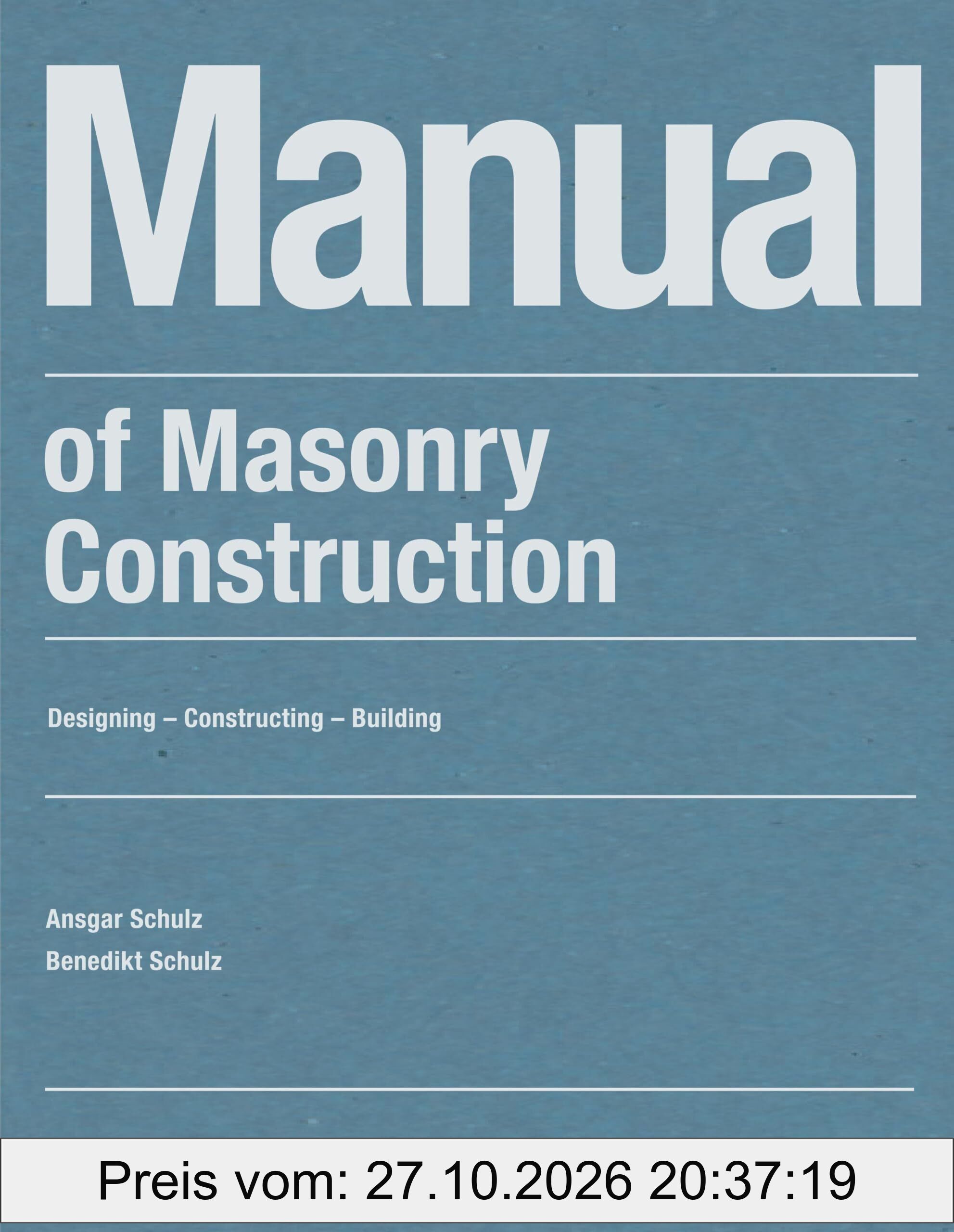 Manual of Masonry Construction