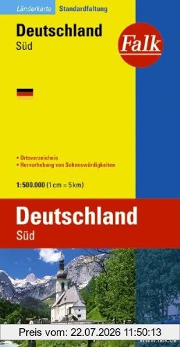 artaus Falk Länderkarte Deutschland Süd 1, 500 000