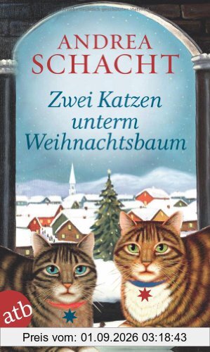 Zwei Katzen unterm Weihnachtsbaum
