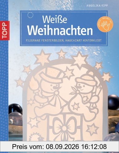 Weiße Weihnachten: Filigrane Fensterbilder, hauchzart hinterklebt