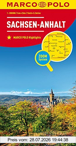 Leer Marco Polo Karte Deutschland Blatt 8 Sachsen-Anhalt 1, 200 000 (Marco Polo Karten 1, 200.000)