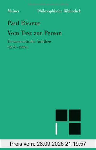 Vom Text zur Person