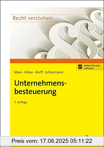 Binding : Taschenbuch, Edition : 3., vollständig überarbeitete Auflage. Online-Version inklusive., Label : NWB Verlag, Publisher : NWB Verlag, medium : Taschenbuch, numberOfPages : 280, publicationDate : 2018-10-08, authors : Marx, Franz Jürgen, Sebastian Kläne, Matthias Korff, Bernd Schlarmann, ISBN : 3482653828