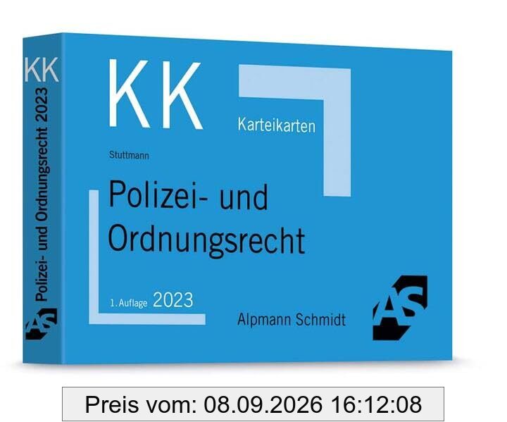 Karteikarten Polizei- und Ordnungsrecht: mit VersammlungsR/VerwVollstrR (Karteikarten Öffentliches Recht)