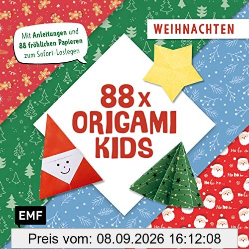 88 x Origami Kids – Weihnachten: Mit Anleitungen und 88 fröhlichen Papieren zum Sofort-Loslegen