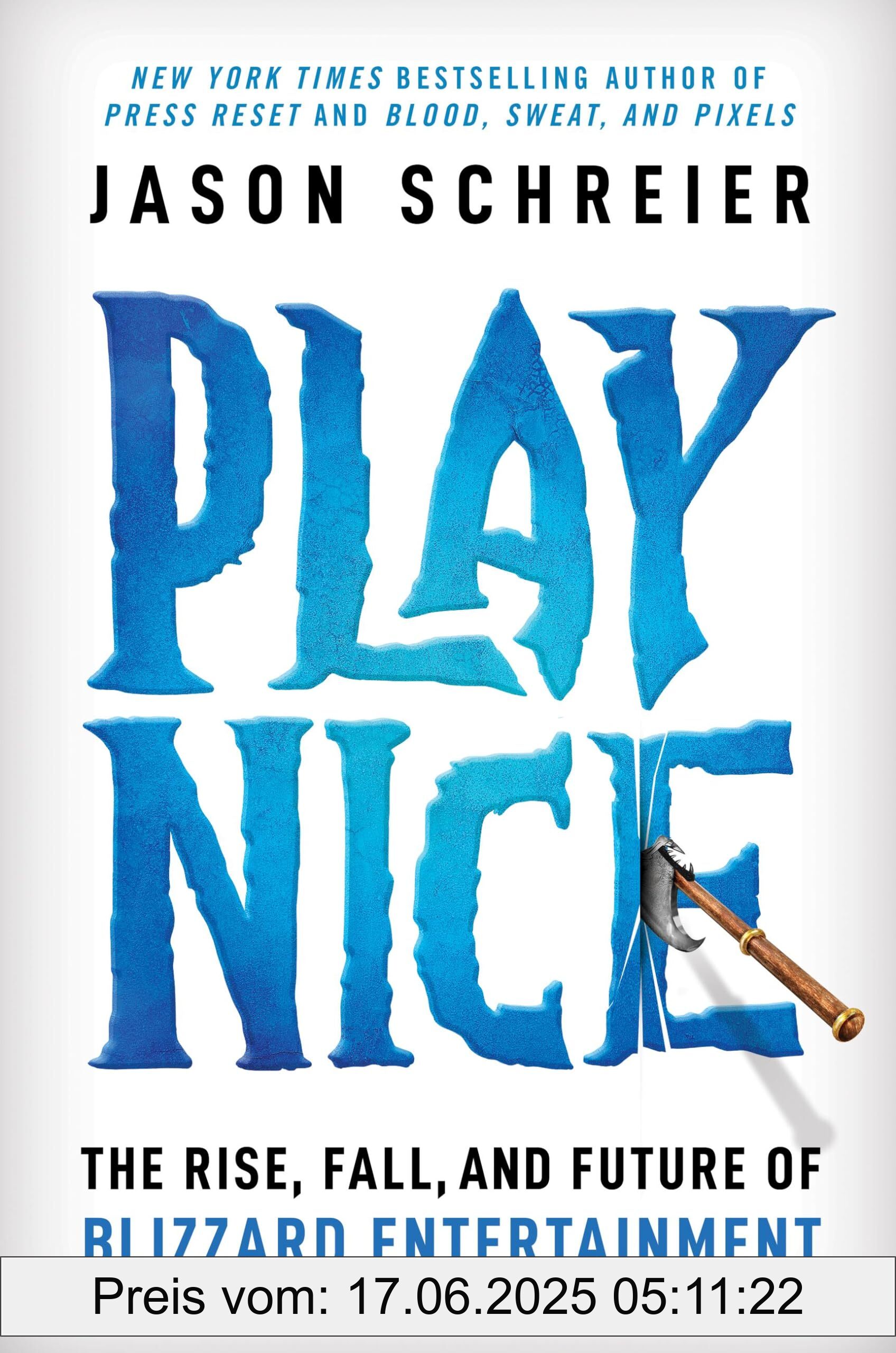 Brand : Grand Central Publishing, Binding : hardcover, Edition : 1, Label : Play Nice : The Rise, Fall, and Future Of Blizzard Entertainment, medium : hardcover, numberOfPages : 384, publicationDate : 2024-10-08, releaseDate : 2024-10-08, languages : english, ISBN : 1538725428