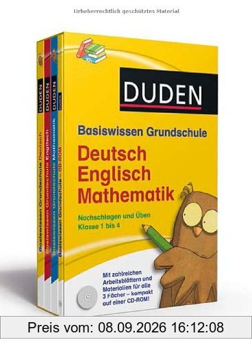 Duden Basiswissen Grundschule. Kassette Deutsch, Mathematik, Englisch: Nachschlagen und Üben 1. bis 4. Klasse