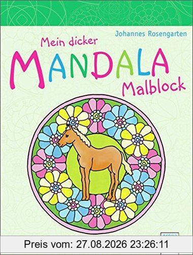 Mein dicker MANDALA Malblock - Pferde und Ponys