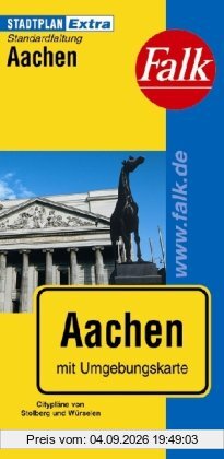 Falk Stadtplan Extra Standardfaltung Aachen