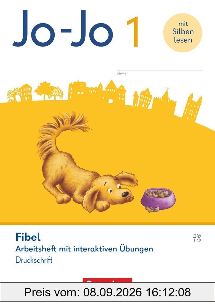 Jo-Jo Fibel 1. Schuljahr - Allgemeine Ausgabe 2023 - Arbeitsheft mit interaktiven Übungen in Druckschrift - Mit Lauttabelle und Lernspurenheft