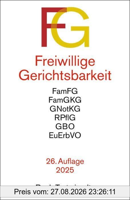 Freiwillige Gerichtsbarkeit: Gesetz über das Verfahren in Familiensachen und in den Angelegenheiten der freiwilligen Gerichtsbarkeit (FamFG), ... (GBO), Grundbuchverfügung (Beck-Texte im dtv)