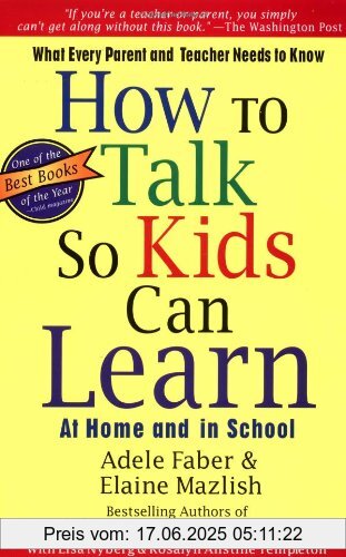 Binding : Taschenbuch, Label : Scribner, Publisher : Scribner, NumberOfItems : 1, medium : Taschenbuch, numberOfPages : 272, publicationDate : 1996-09-03, authors : Adele Faber, Elaine Mazlish, languages : english, ISBN : 0684824728