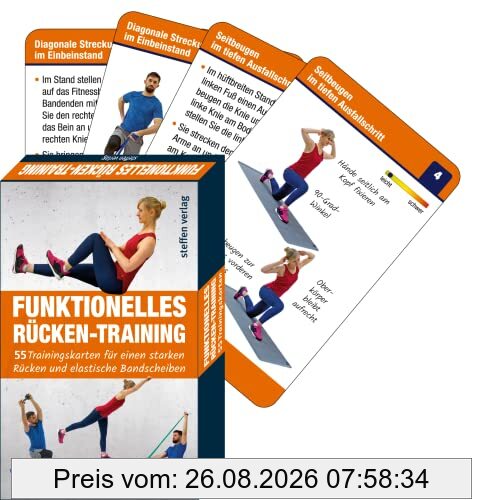 Trainingskarten: Funktionelles Rückentraining: 55 Trainingskarten für einen starken Rücken und elastische Bandscheiben (Trainingsreihe von Ronald Thomschke)