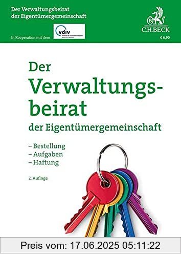 Binding : Taschenbuch, Edition : 2., Label : C.H.Beck, Publisher : C.H.Beck, medium : Taschenbuch, numberOfPages : 56, publicationDate : 2022-03-08, authors : Georg Jennißen, Torge Kriesten, Fridolin Bartholome, publishers : vdiv Verband der Immobilienverwalter Nordrhein-Westfalen, ISBN : 340677881X