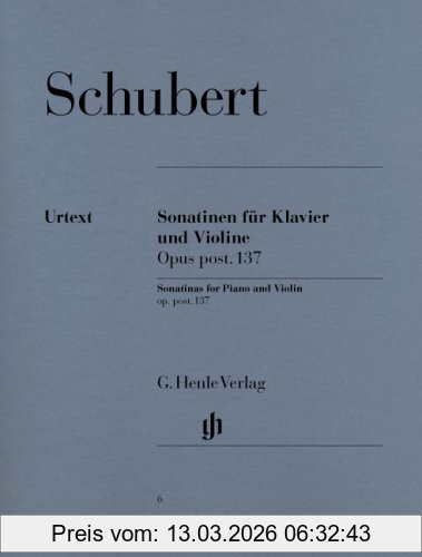 Franz Schubert Sonatinen Op 137. Violine, Klavier