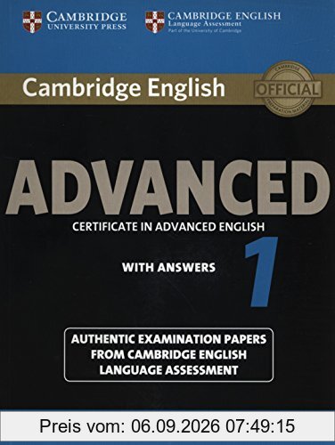 Cambridge English Advanced 1 for Revised Exam from 2015 Student's Book with Answers (Cae Practice Tests)