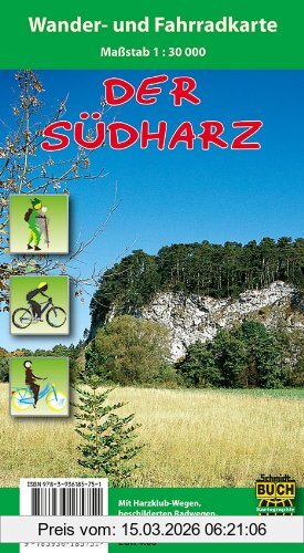 unbekannt Der Südharz, Wander- Und Fahrradkarte