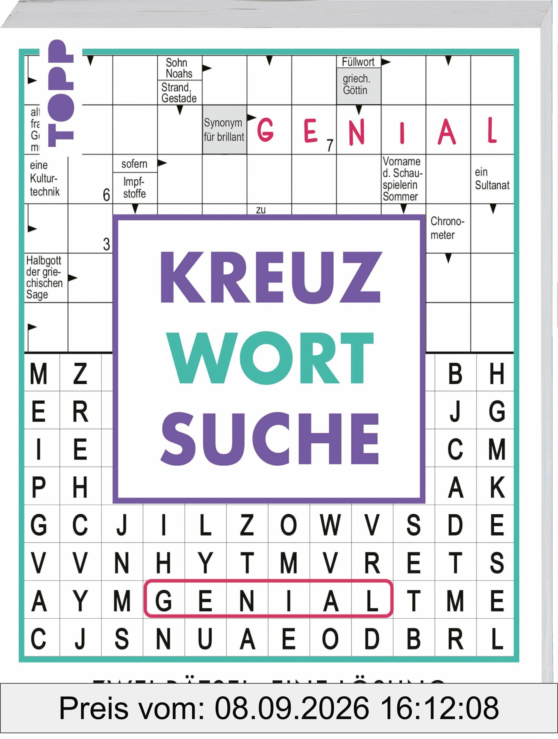 Kreuzwortsuche - 160 verknüpfte Rätsel: Zwei Rätsel, eine Antwort