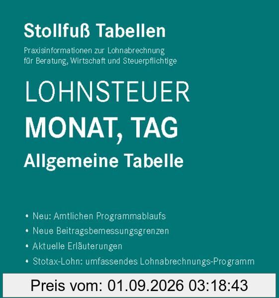 Tabelle, Lohnsteuer 2026 Monat, Tag