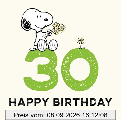 Peanuts Geschenkbuch: Happy Birthday zum 30. Geburtstag: Snoopy, Charlie Brown und Co gratulieren und schenken ein Lächeln | Ideales kleines Geschenk zum Geburtstag