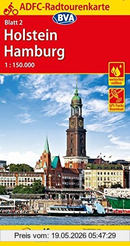 Allgemeiner Deutscher Fahrrad-Club e.V. (Adfc) Adfc-Radtourenkarte 2 Holstein Hamburg 1, 150.000, Reiß- Und Wetterfest, Gps-Tracks Download (Adfc-Radtourenkarte 1, 150000)