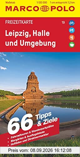 MARCO POLO Freizeitkarte 19 Leipzig, Halle und Umgebung 1:120.000