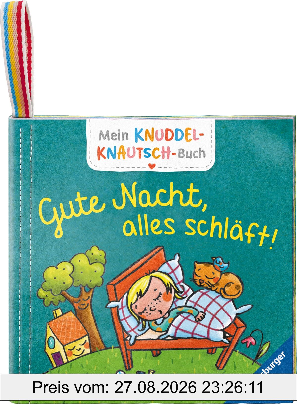 Mein Knuddel-Knautsch-Buch: Gute Nacht; weiches Stoffbuch, waschbares Badebuch, Babyspielzeug ab 6 Monate